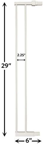 MidWest Homes for Pets Steel Pet Gate Extension; Pet Gate Extension Measures 6' Wide x 29' High in Soft White (Fits MW Model # 2929SW) - Image 2