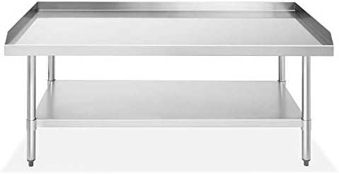 GRIDMANN NSF 16-Gauge Stainless Steel 60" L x 30" W x 24" H Equipment Stand Grill Table with Undershelf for Commercial Restaurant Kitchen - Image 2