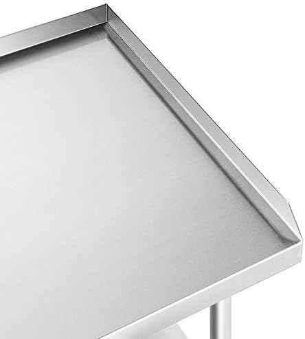 GRIDMANN NSF 16-Gauge Stainless Steel 60" L x 30" W x 24" H Equipment Stand Grill Table with Undershelf for Commercial Restaurant Kitchen - Image 3