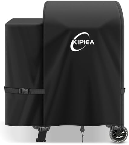 Kipiea 600D Pellet Grill Cover for Pit Boss Lexington, Pro 600 and Tailgater, Waterproof BBQ Smoker Cover, UV Resistant, No Tear, No Fading by Kipiea