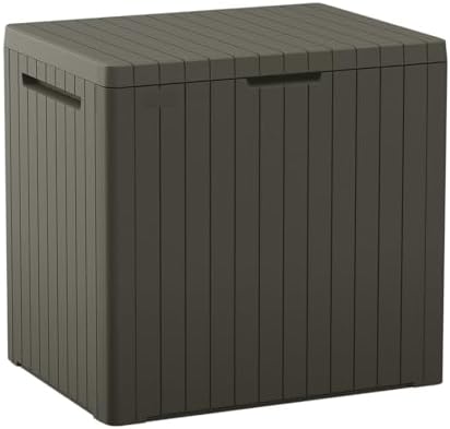 Keter City 30 Gal Outdoor Storage Box and Patio Side Table by Unknown