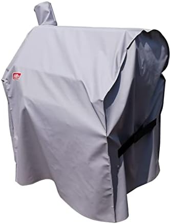 Grill-Smoker-Cover Sized for Char Griller Grill Smoker 2823, 2123 600D Heavy Duty Canvas Water Proof All Weather Off-Set Charcoal Smoker Cover G21616 (Grey) - Image 2