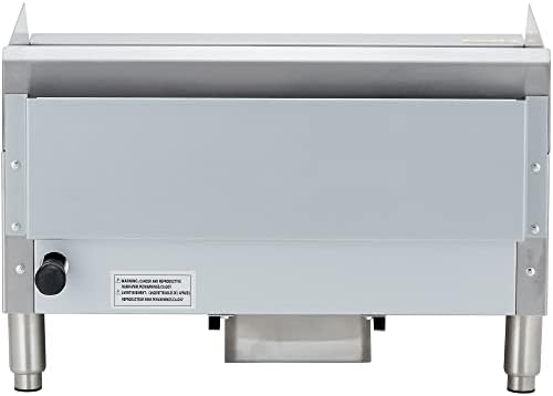 Iron Range IRMG-24 24" Commercial Gas Griddle, 60,000 BTU, Two Burners, Stainless Steel, Manual Controls, ETL Listed, Removable Grease Pan, Adjustable Legs, LPG Conversion Kit Included. - Image 5
