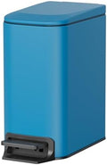 Cesun Small Bathroom Trash Can with Lid, 1.6 Gal, Soft Close, Blue by Cesun