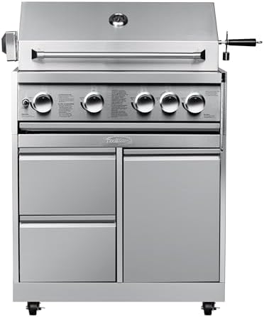 KoolMore Outdoor Kitchen 30 in. BBQ Liquid Propane Grill with Cabinet in Stainless-Steel (KM-OKS-BQ30-BQ30CAB) by KoolMore