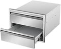 Outdoor Kitchen Drawers 18" W x 13"H x 21"D Triple BBQ Drawers Stainless Steel Built-in Drawer for Outdoor Kitchen Island, Patio Grill Station by SGOLAN