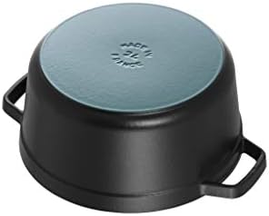 Staub La Cocotte Round 40500-281 "Pico Cocotte Round, Black, 11.0 inches (28 cm), Two-Handed, Enameled Pot, Waterless Cooking, Induction Compatible - Image 2