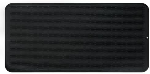 MicoYang Silicone Dish Drying Mat for Multiple Usage,Easy clean,Eco-friendly,Heat-resistant Silicone Mat for Kitchen Counter or Sink,Refrigerator or Drawer Liner Black 5XL 36inches x 18inches by MicoYang
