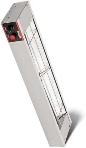 Winco 24" Silver Food Heat Lamp Strip Heater with Undermount Brackets - Image 2