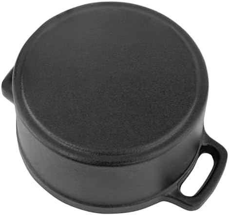 Flavehc Mini Cocotte 8 oz Pre-Seasoned Mini Dutch Oven 0.25 qt. Cast Iron Garlic Roaster for Oven Garlic Confit Pot Ramekins with Lids Oven Safe Set of 2 - Image 6