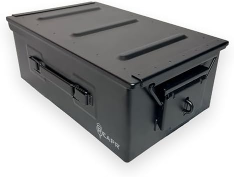 Reapr Steel Ammo Can, Heavy Duty Locking Metal Storage Box, Airtight by BlackSierraEquipment