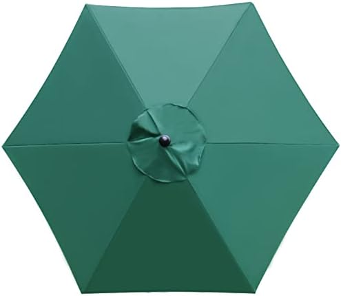 Sunnyglade 7.5' Patio Umbrella Outdoor Table Umbrella Tilt Crank Dark Green - Image 3