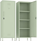 Metal Locker Storage Cabinets Lockable Single File Storage Cabinet with Door and Removable Shelves Kids Locker for School Gym Pantry Kitchen (Green) by Epochsteele
