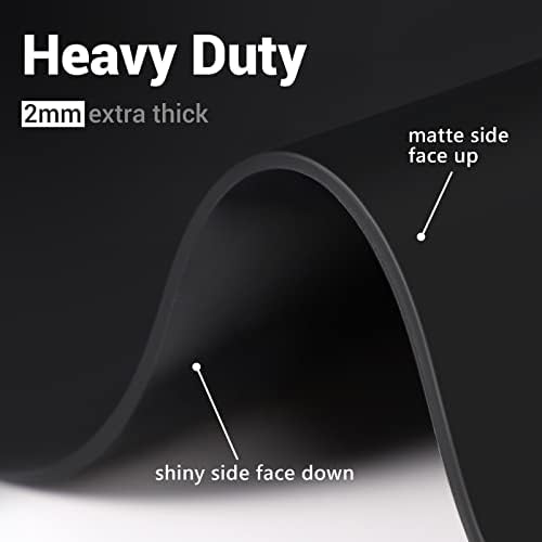 Ewen 35.6x23.5 Inch Extra Large Silicone Mats for Kitchen Counter, 2MM Thick Heat Resistant Coffee Mat Bar Mat, Glass Top Stove Cover Countertop Protector for Air Fryer, Baking, Crafts, Black - Image 4