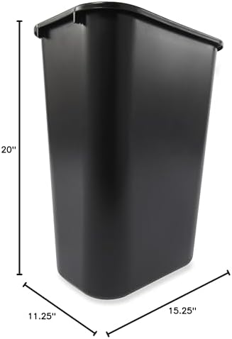 Rubbermaid Commercial Products Wastebasket, Black, 10.25-Gal, Pack of 12 - Image 5