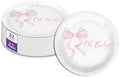 Birthday Galore Pink Bows Oh Baby Baby Shower - 32 Piece Disposable Party Supplies - Girl's Baby Shower Decorations - Round Party Plates - Large 9" Paper Plates In Bulk by BirthdayGalore