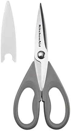 KitchenAid All Purpose Kitchen Shears with Protective Sheath Durable Stainless Steel Scissors, Dishwasher Safe, Soft Grip Comfort Handle, 8.72 Inch, Gray, (Pack of 12) by Unknown