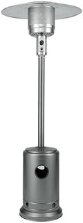 Fire Sense 62555 Patio Heater with Wheels, 46,000 BTU, Hammered Platinum by FireSense