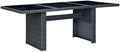 Garden Table Outdoor Tables Patio Dining Exterior Furniture, Mesa for Deck, Balcony, Backyard - Modern Dark Grey and Black by Unknown