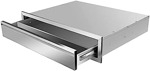 Outdoor Kitchen Drawers, Triple BBQ Drawers Stainless Steel Built-in Drawer For Outdoor Kitchen Island, Patio Grill Station,Single Drawer by OLIPIC