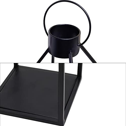 HPC Decor Modern Farmhouse Lanterrn Decor- Black Metal Candle for Summer Night- Lanterns w/Timer Flickering Candles for Living Room,Home,Indoor, Outdoor,Table,Fireplace Mantle Décor - Image 5