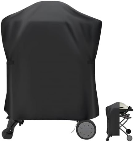 Electric Grill Cover for Weber Q1000/Q2000 Series Portable Grill on Cart by Guisong