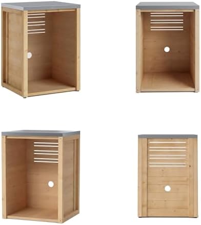 MOUMON Outdoor Kitchen Mini Fridge Cabinet with Stainless Steel Countertop - Image 7
