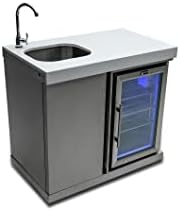 Mont Alpi 38"W x 23"D x 46"H Stainless Steel Beverage Center with Faucet & Sink + 2.7 Cu. Ft. Outdoor Refrigerator Lockable Wine Cooler & Accent Lighting + 3 Adjustable Shelves & Base Storage Cabinet - Image 3