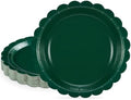 NatNarr 30 Pcs Dark Green Plates Disposable 7 Inch Scalloped Christmas Paper Plates Dessert Cake Plate Cute Party Plate for Wedding, Birthday, Holiday by NatNarr