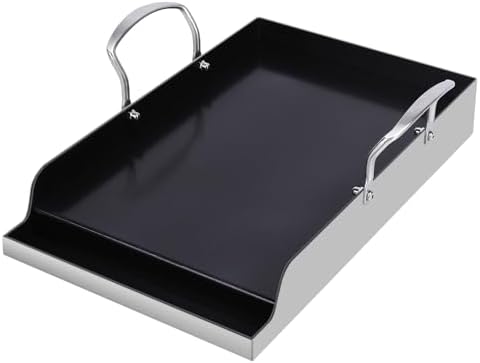 Utheer 16.5x10 Ceramic Nonstick Stainless Steel Griddle for Gas Grill by Utheer