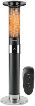 SereneLife Infrared Patio Heater, 1500W Electric with Remote Control, IP24 Approved, Anodized Aluminum Alloy Frame, Indoor/Outdoor for Restaurant, Backyard, Garage, Decks by SereneLife