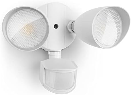 LUTEC 32W 3500 Lumen LED Security Lights Motion Sensor Light Outdoor, 5000K Daylight, IP65 Waterproof, Dusk to Dawn, Motion Detector Flood Light for Garage, Yard, Porch-White by LUTEC
