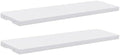 DWVO 2-Pack Resin Storage Shed Shelves, Fit for 35 Cu. Ft. Horizontal Shed 4.3x2.5x3.4 FT, 47" x 12.6" Waterproof Shelves with 8 Screws, 44 lbs Capacity, Easy to Assemble, Gray by DWVO