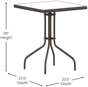 Flash Furniture Metal Square Table - Image 3