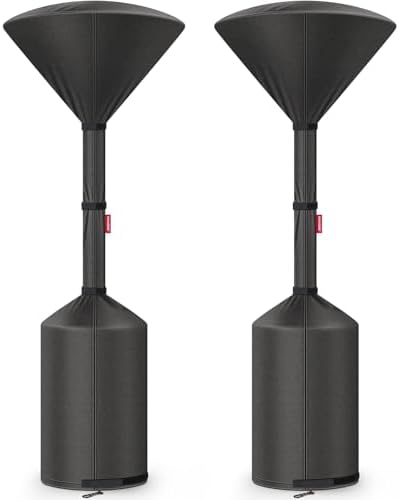 QH.HOME Patio Heater Cover,Waterproof Tear-Resistant 2p-89"x 33"x19",Black by QHHOME