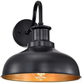 Outdoor Barn Light Outdoor Wall Sconce Farmhouse Rustic Exterior Wall Mount Lights Vintage Outside Lighting Fixture Industrial Black Lantern Works with Gooseneck Barn Porch Entryway Garage Shed by Diyel