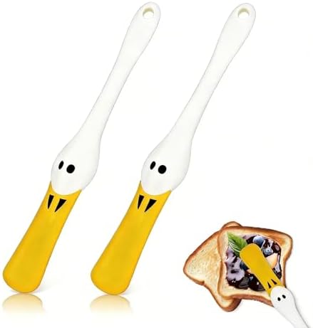 2 PCS Duck Jar Spatula Cute Kitchen Accessories Jar Scraper Baking Gifts by Hobrad