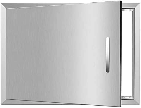 BBQ Access Single Doors 27Wx20H Flush Mount Stainless Steel Outdoor Kitchen Door for Outside Cabinets and BBQ Island by YourFriends