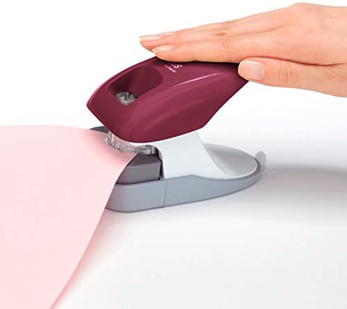 Plus Paper Clinch Desktop Staple-Free Stapler, Wine - Image 2