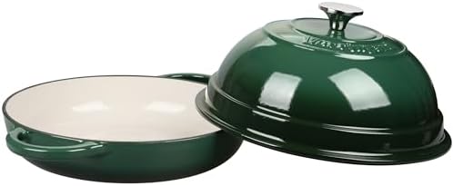 VORRINGARD Cast Iron Enameled Dutch Oven Pot with Lid for Bread Baking, Bread Oven, 6 Quart, Dark Green - Image 4
