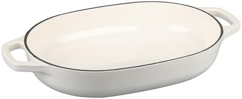 EDGING CASTING Enameled Cast Iron Oval Dutch Oven Pot with Lid, Dutch Oven for Sourdough Bread Baking, Bread Oven, Bread Dutch Oven, Oval Bread Pan, 7qt, White - Image 5