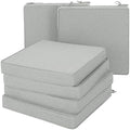 Outdoor Chair Cushions, Set of 6, 22 x 22 Inch, Light Grey by Unknown