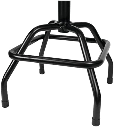Performance Tool W85011 Pneumatic Swivel Bar Stool with Back Support, 360-Degree Swivel, Heavy Duty Steel Frame, Black - Image 7