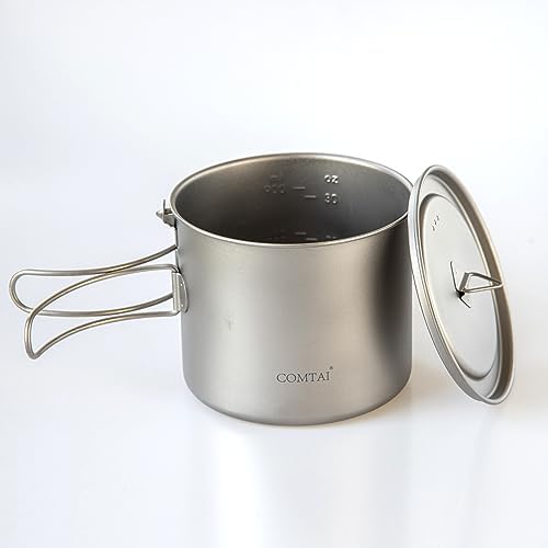 1100ml Titanium Camping Pot with Lid & Bail Handle, Lightweight Backpacking Cookware for Outdoor Hiking Cooking, Ultralight Titanium Cook Pot for Campfire Use - Image 7
