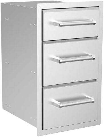 SPIRE Vertical Built-in Triple Drawers, Stainless Steel, Universal Mount - Image 3