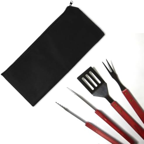 4pcs Barbecue Tool Storage Bag, Multi-functional Canvas Holder - Image 6