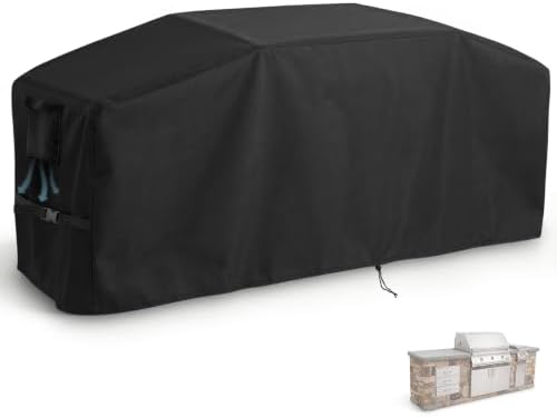 Outdoor Grill Island Table Cover Waterproof for Camping BBQ Grill by Jungdaoutdoorfurniturecover