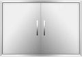Outdoor Kitchen Doors 33W x 21H Inch, Double BBQ Access Doors 304 Stainless Steel for Outdoor Kitchen Cabinet Grill Station or BBQ Island by KODOM