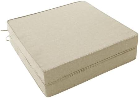 Outdoor Chair Cushions, Set of 2, 18.5 x 16 Inch, Beige by Unknown