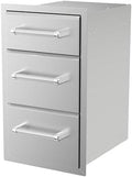 SPIRE Vertical Built-in Triple Drawers, Stainless Steel, Universal Mount by Spire